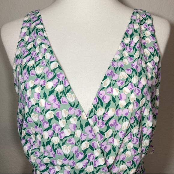 NWT STITCHDROP April Shower High Low Sleeveless Wrap Dress Criss-Cross Back Lrg - Picture 4 of 13